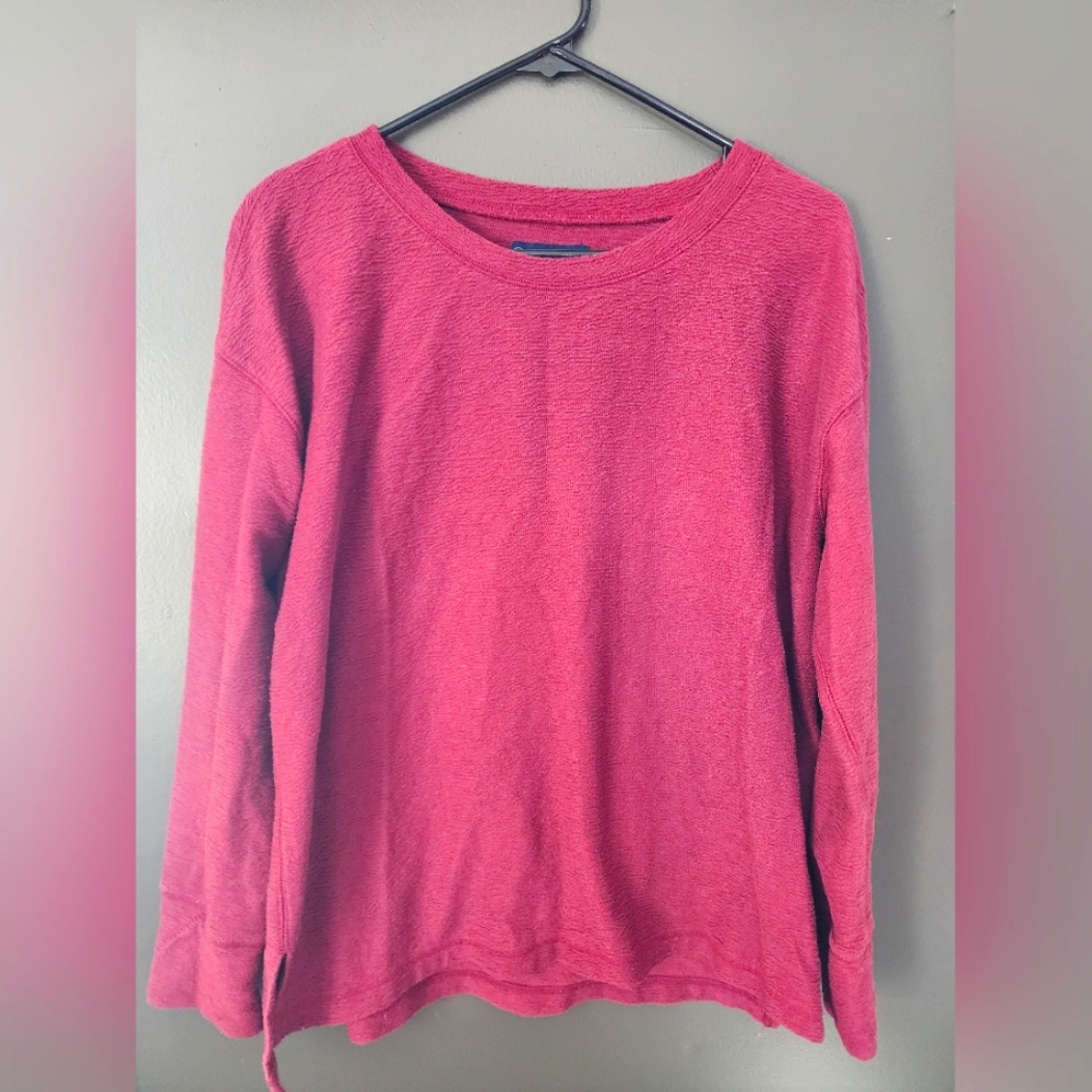 United by Blue Crinkle Top Burgundy Size Large